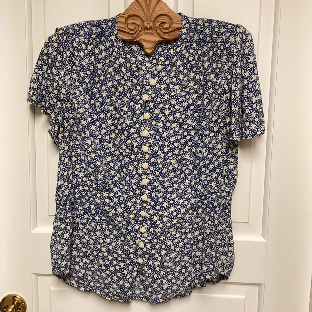 RALPH LAUREN  Button Down Short Sleeved Blouse Size M - Picture 4 of 8